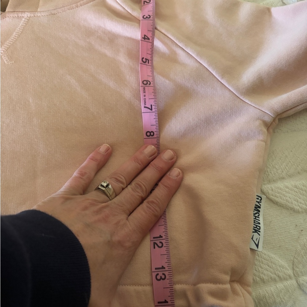 Excellent condition size XS Gymshark Light Pink Blush  Cropped Hoodie - Picture 13 of 13